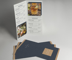 Folded takeaway menus